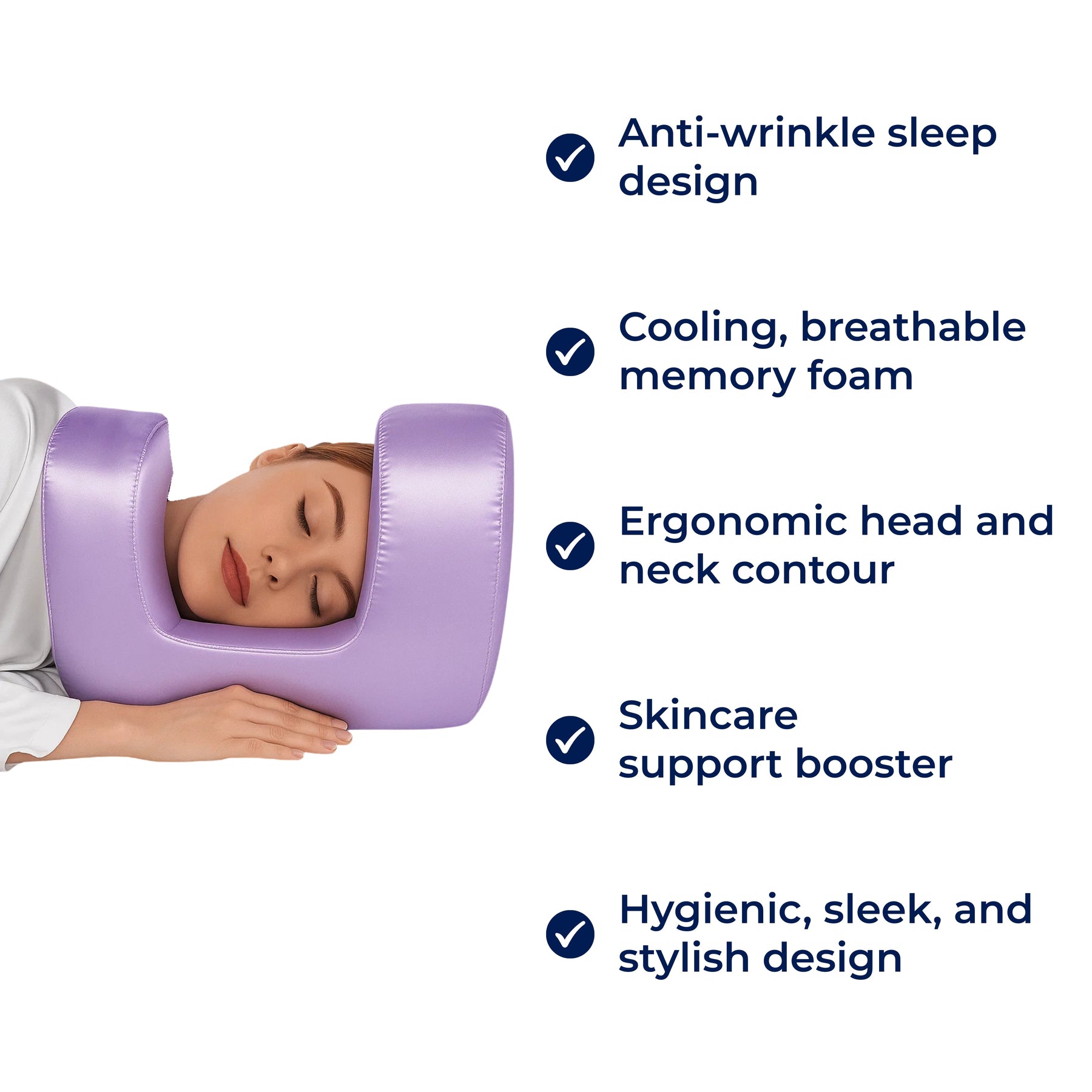 DermSleep | Anti‑Wrinkle Beauty Pillow – Cooling Memory Foam – Ergonom ...